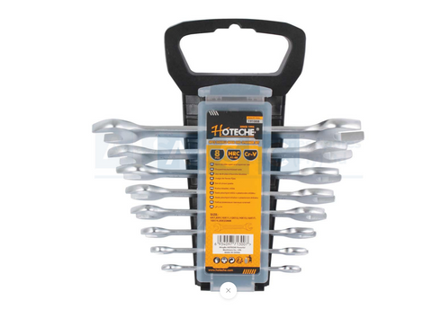 DOUBLE OPEN SPANNER SET 8PC CRV Chrome Plated 6X7/8X9/10X11/12X13/14X15/
