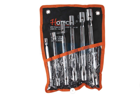DOUBLE FLEXIBLE SOCKET WRENCH SET 6PCS CRV+ HIGH CARBON STEEL DROP FORGED