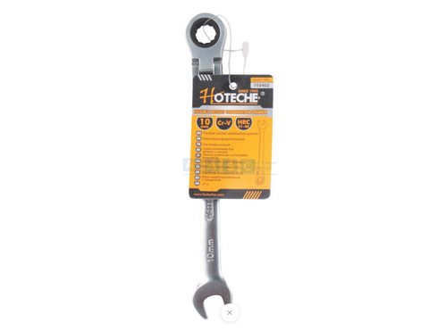 FLEXIBLE RATCHET COMB.SPANNER 10MM CRV CHROME PLATED 72 TOOTH