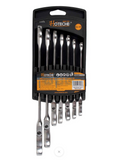 RATCHET SPANNER FLEXABLE SET 7PC CV 8/10/11/13/17/19MM 72TEETH