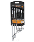 RATCHET SPANNER SET 7PC CV 8/10/12/13/1417/19MM 72TEETH