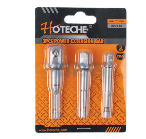 POWER EXTENSION BAR 1/4 3/8 & 1/2 DRIVE CR-V 3PCS
