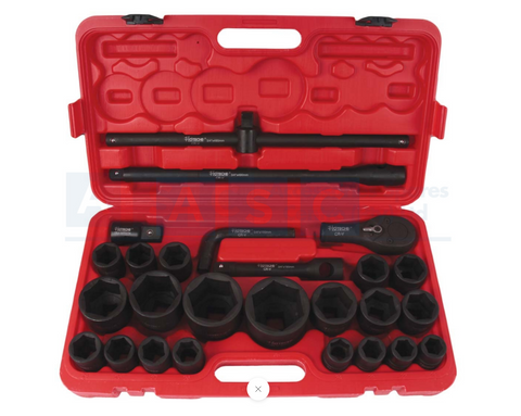 SOCKET SETS 26PC 3/4&1 INCH DR. Materialï¼Crv Sizeï¼17Pcs 3/4 Dr.