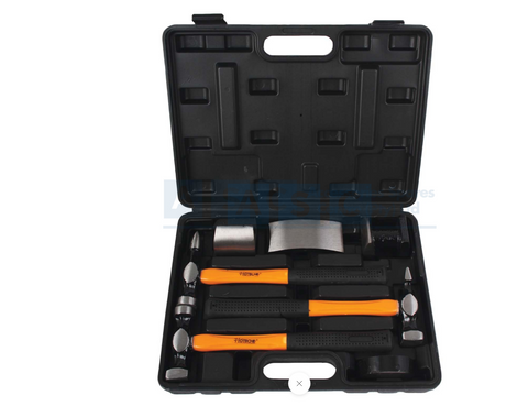 PANEL BEATING KIT 7PCS W/BLOW MOULD CASE Drop-Forged HeadFiber-Glass Handle With