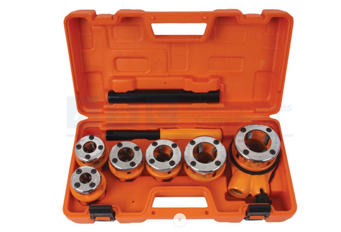 PIPE THREADING RATCHET KIT 6PC 9CR2 steel hardened Chrome-plated finis