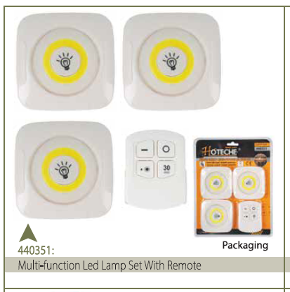 MULTI-FUNCTION LED LAMP SET W/REMOTE
