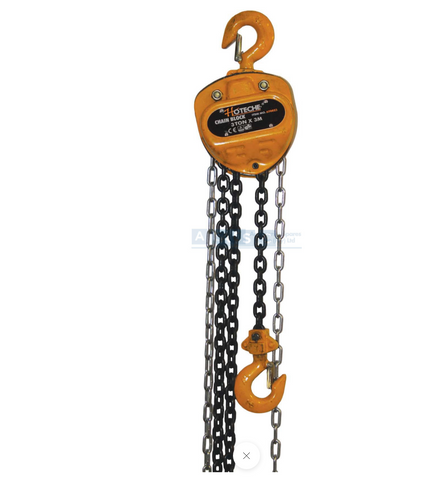 CHAIN BLOCK 3TON/3M CHAIN W/LOAD 3TON BREAK/STR.= 12TN Chain round steel D=6MM