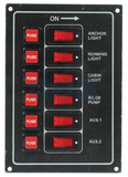 SWITCH PANEL 6 SWITCH W/FUSE BLACK