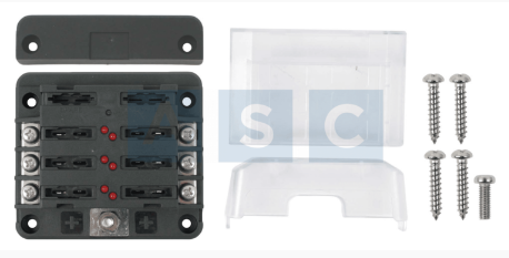 FUSE BOX 6W/LEDS IND.& 6FUSE CONNECTION