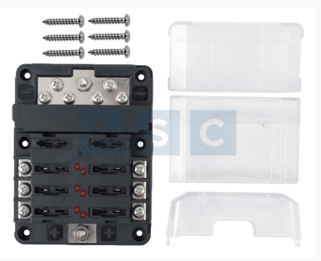 FUSE BOX COMPLETE – & + 6 WAY