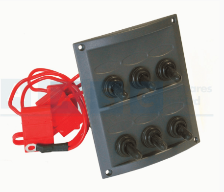 SWITCH PANEL SPLASH PROOF BLACK 130