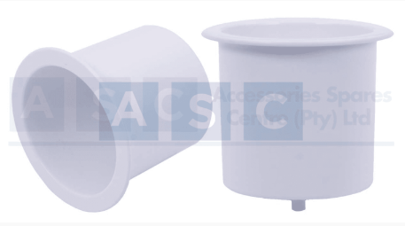 PLASTIC CUP HOLDER 74MM WHITE