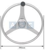 STEERING 316SS W/KNOB 15.5