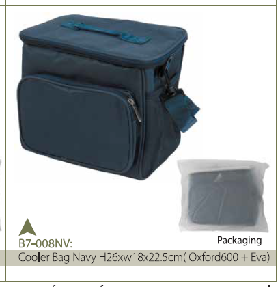 COOLER BAG NAVY H26XW18X22.5CM BAG