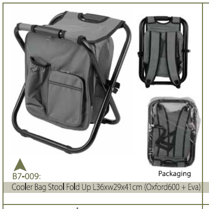 COOLER BAG STOOL FOLD UP L36XW29X41CM
