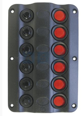 SWITCH PANEL(6) LED W/CIRCUIT BREAKER