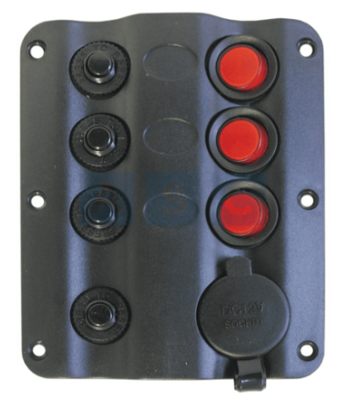 SWITCH PANEL(3) LED W/CIRCUIT BREAKER