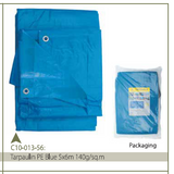 TARPAULIN PE BLUE 5X6M 140G/SQ.M