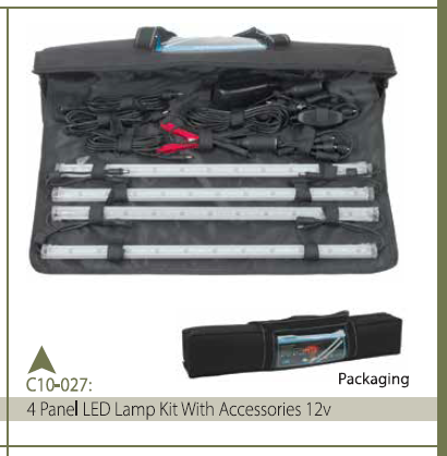 4 PANEL LED LAMP KIT W/ACCESSORIES 12V