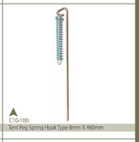 TENT PEG SPRING HOOK TYPE 8MM X 460MM