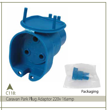 CARAVAN PARK PLUG ADAPTOR 220V 16amp