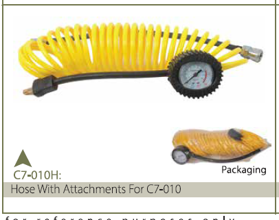 HOSE W/ATTACHMENTS FOR C7-010