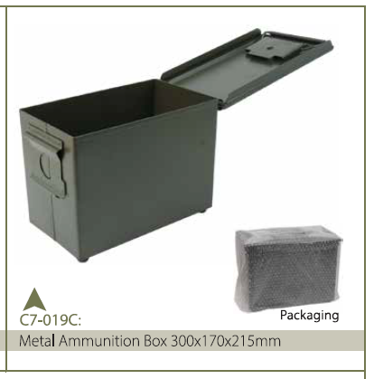 METAL AMMUNITION BOX 300X170X215MM
