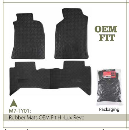 RUBBER MATS OEM FIT HI-LUX REVO