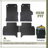 RUBBER MATS OEM FIT VW AMAROK 2017--M7-W01