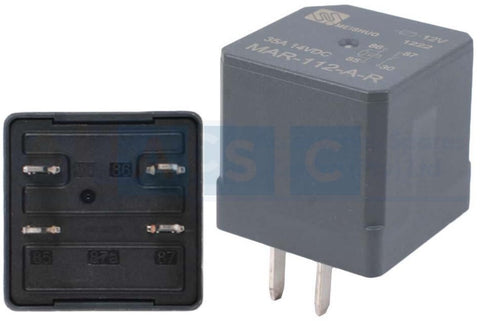 RELAY : 4 PIN 12V FORD RELAY / MINI SQUARE TYPE