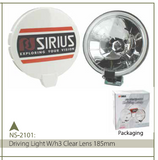 DRIVING LIGHT W/H3 CLEAR LENS 185MM