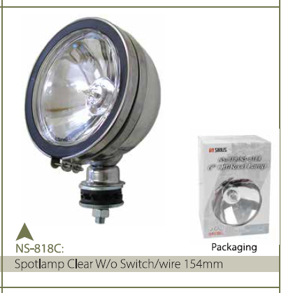 SPOTLAMP CLEAR W/O SWITCH/WIRE 154MM