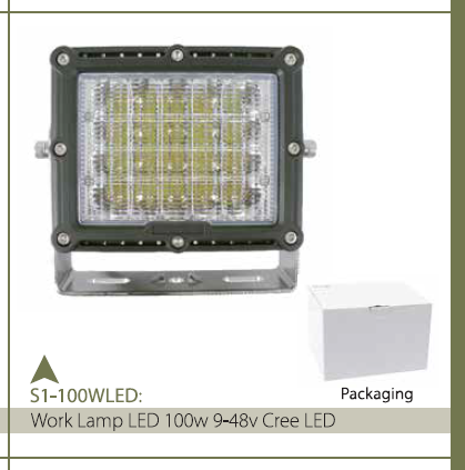 WORK LAMP LED 100W 9-48V CREE LED