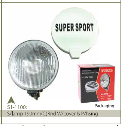 S/LAMP 190MM(C)RND W/COVER & P/HSING