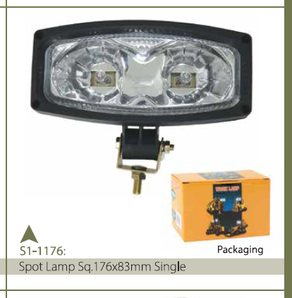 SPOT LAMP SQ.176X83MM SINGLE