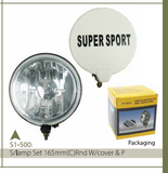 S/LAMP SET 165MM(C)RND W/COVER & P