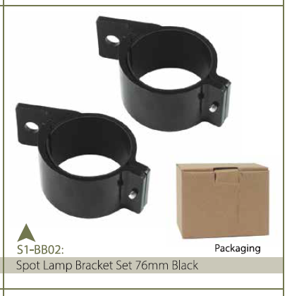 SPOT L/BRACKET SET 76MM BLACK