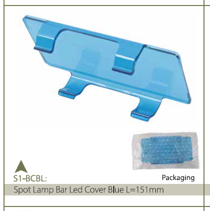 SPOT LAMP BAR LED COVER BLUE L=151MM