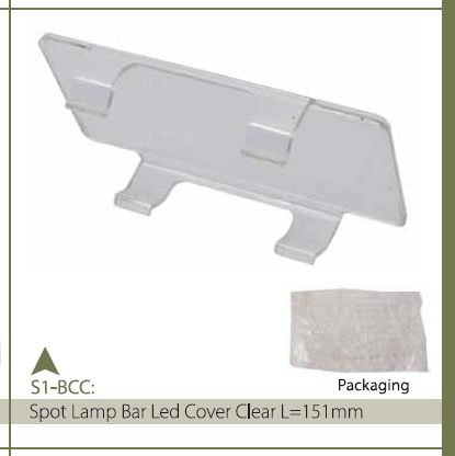SPOT LAMP BAR LED COVER CLEAR L=151MM