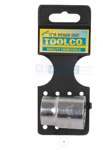 SOCKET 24MM.1/2DR.12PT CRV MIRROR POLISH FINISH
