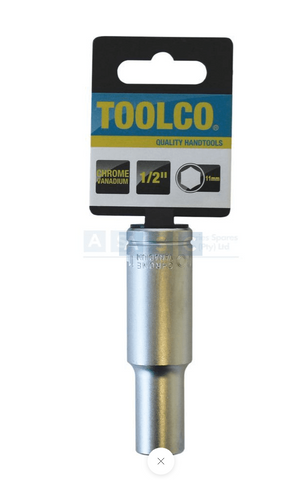 SOCKET TUBE 11MM 1/2DRIVE 76MM LONG