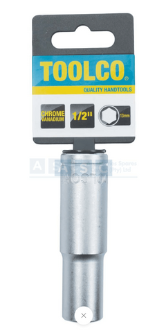 SOCKET TUBE 13MM 1/2DRIVE 76MM LONG