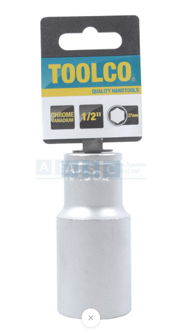 SOCKET TUBE 27MM 1/2DRIVE 76MM LONG