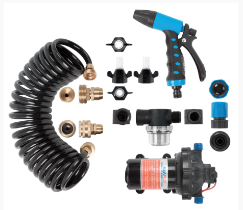 WASH PUMP KIT 12V 18.9LPH 7PCS SEAFLO