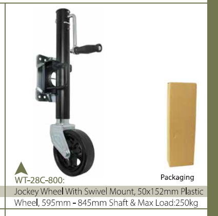 JOCKEY WHEEL 800LB-WT-28C-800